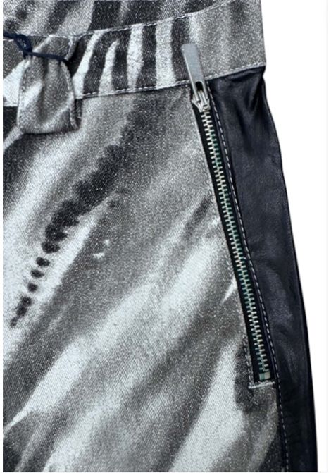 Pantalone Vintage Angelo Marani con Stampa Zebra e Inserti in Pelle ANGELO MARANI | A5.6752.101530